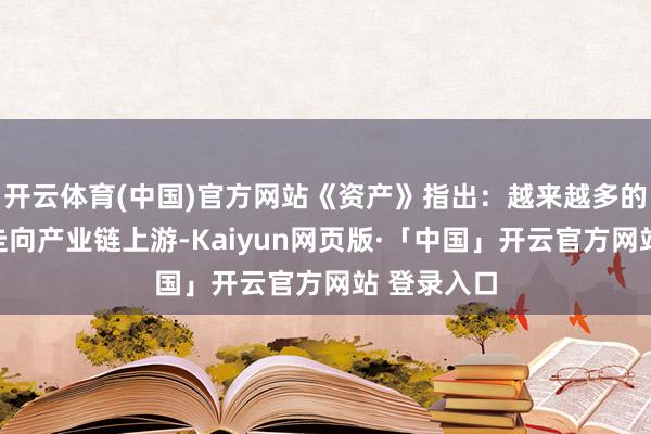 开云体育(中国)官方网站《资产》指出：越来越多的科技公司走向产业链上游-Kaiyun网页版·「中国」开云官方网站 登录入口