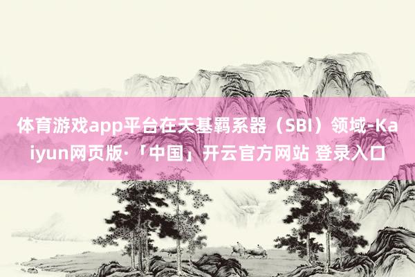 体育游戏app平台在天基羁系器（SBI）领域-Kaiyun网页版·「中国」开云官方网站 登录入口